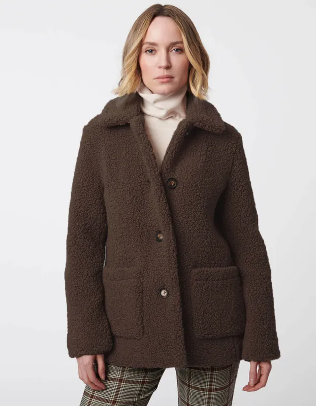 Teddy Vegan Fur Jacket sold by Bernardo
