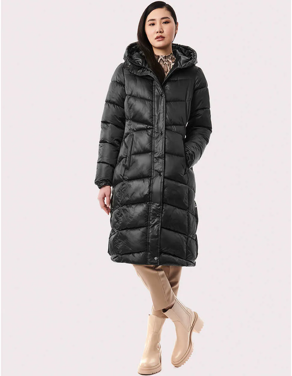 Manhattan Matte Long Puffer Coat sold by Bernardo