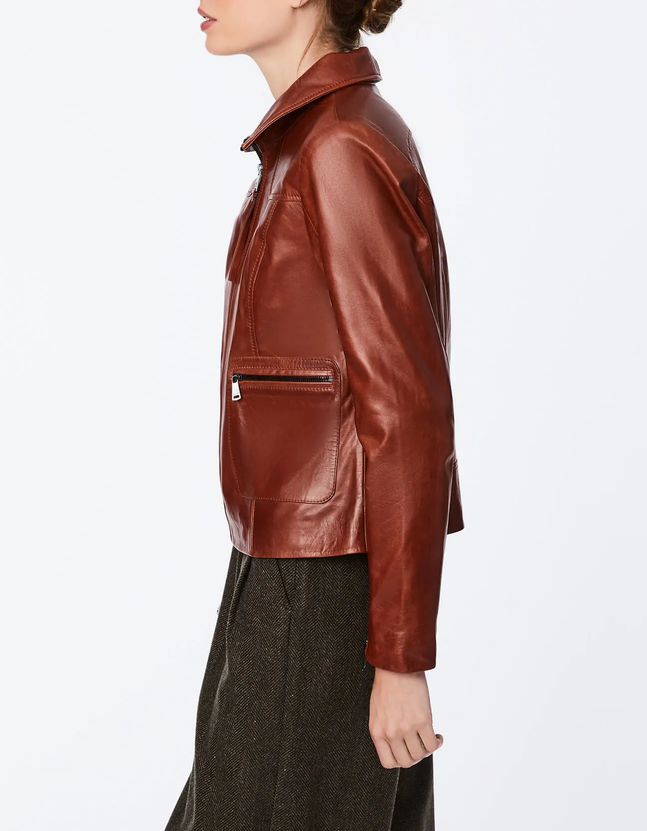 Boston Common Leather Jacket sold by Bernardo product image thumbnail 2