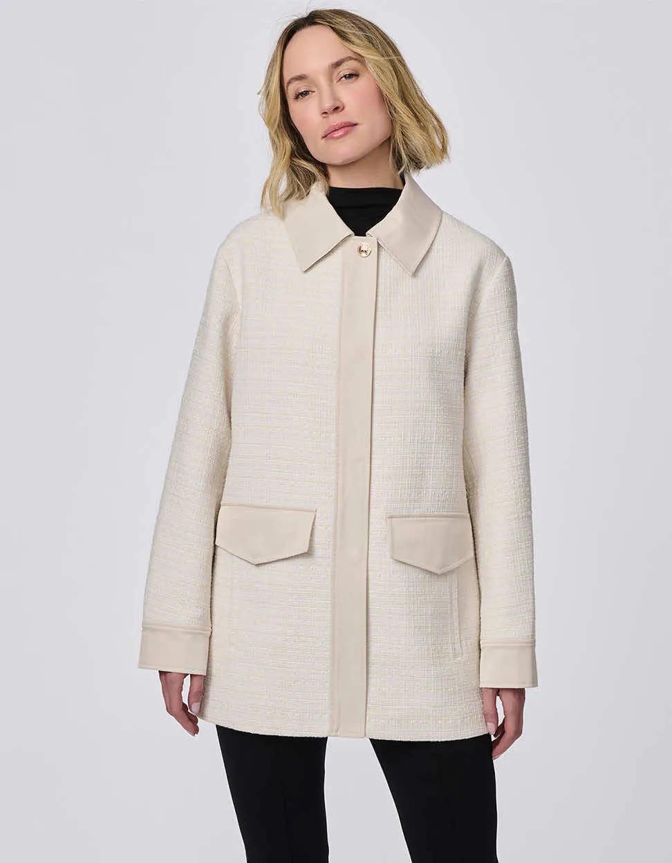 Lady Sophisticate Tweed Shacket sold by Bernardo