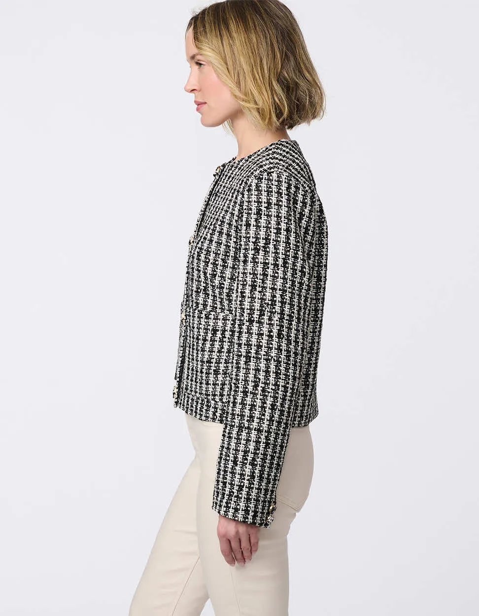 Mademoiselle Tweed Cropped Jacket sold by Bernardo product image thumbnail 3