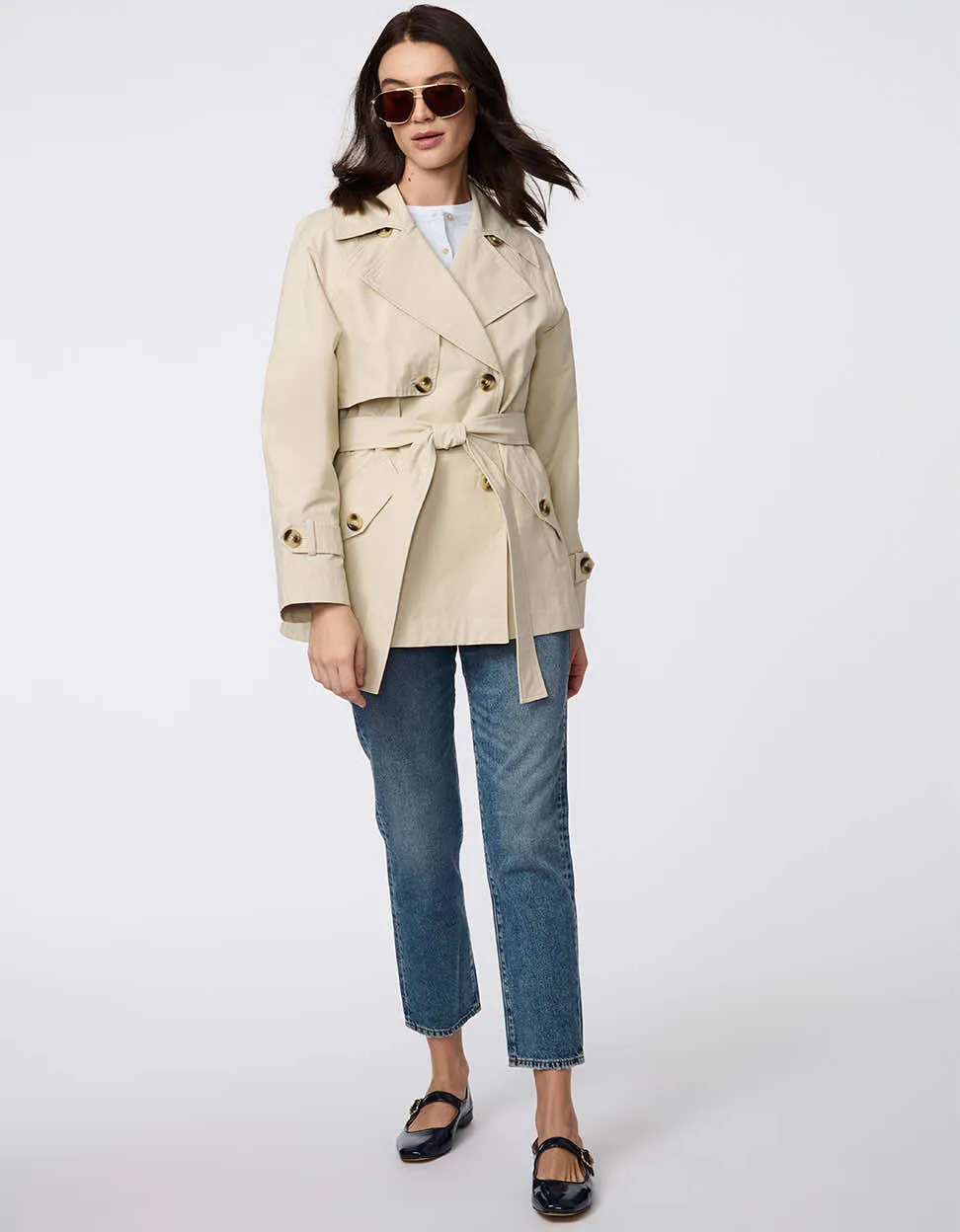 Midtown Cropped Trench Coat sold by Bernardo