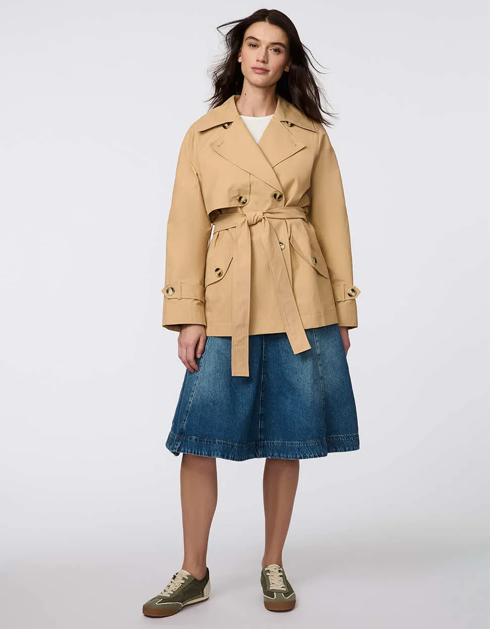 Midtown Cropped Trench Coat sold by Bernardo product image thumbnail 2