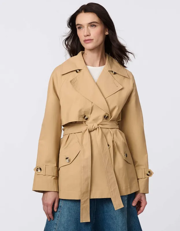 Midtown Cropped Trench Coat sold by Bernardo