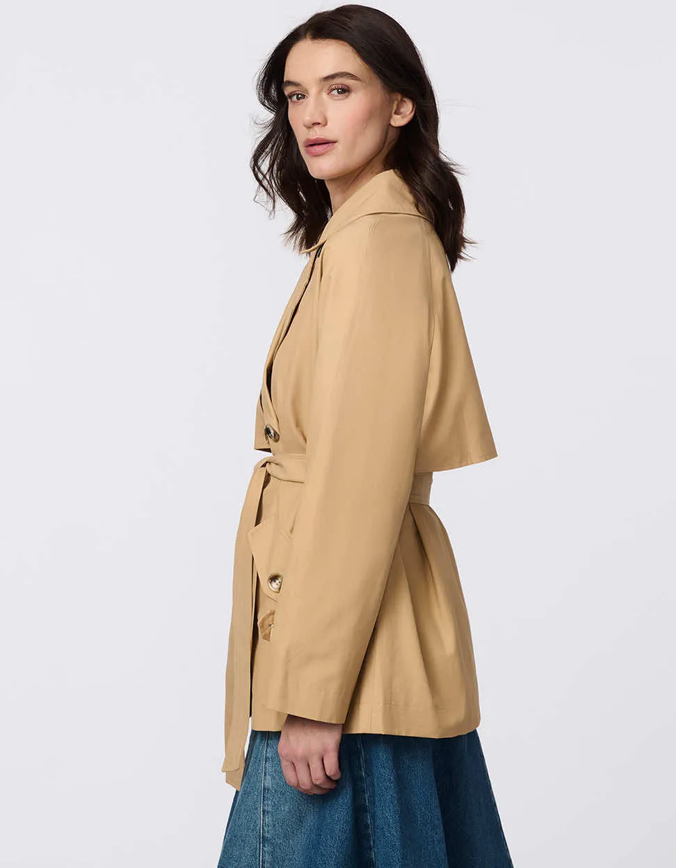 Midtown Cropped Trench Coat sold by Bernardo product image thumbnail 3