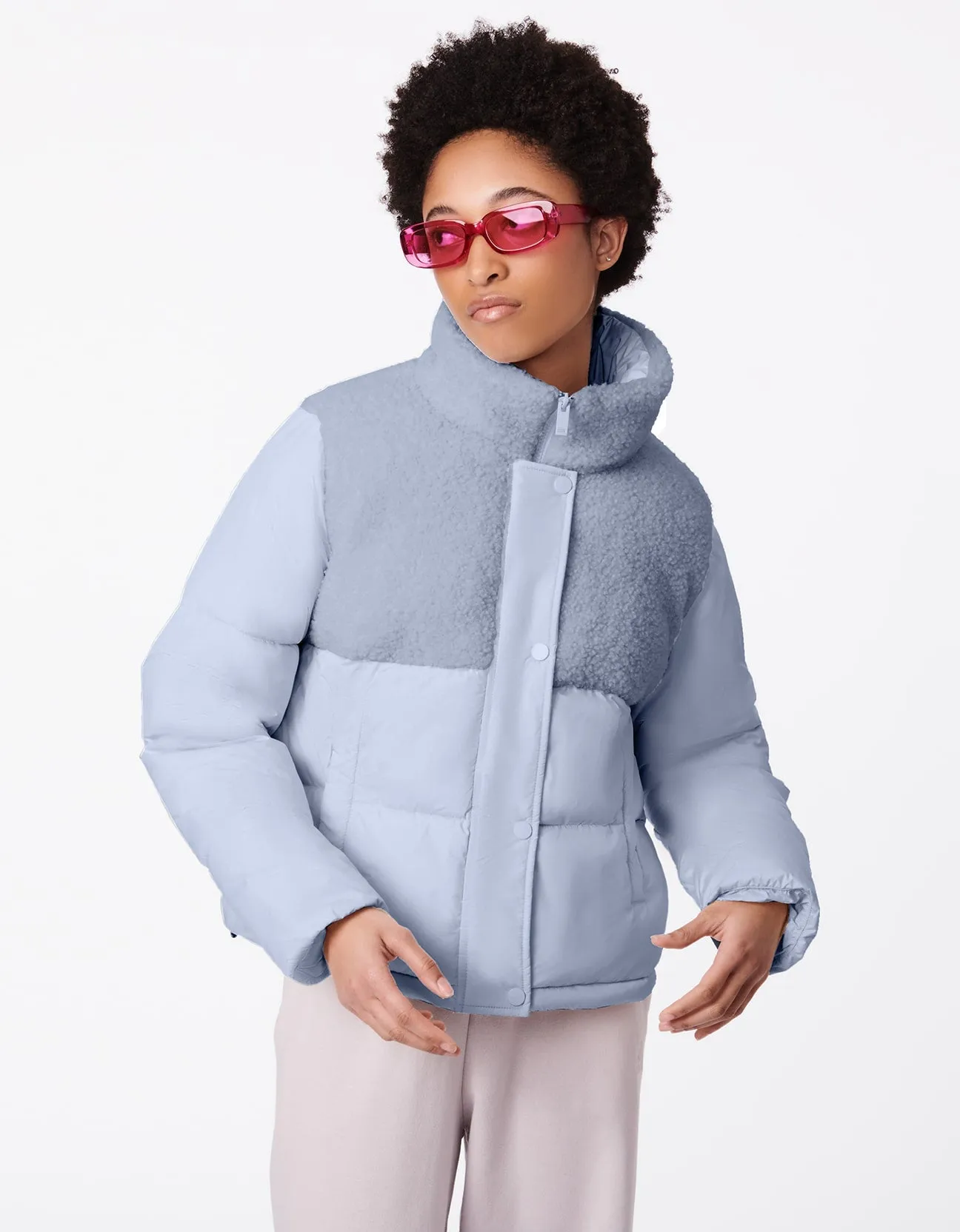Cozy Combo Vegan Fur Puffer Jacket sold by Bernardo product image thumbnail 2