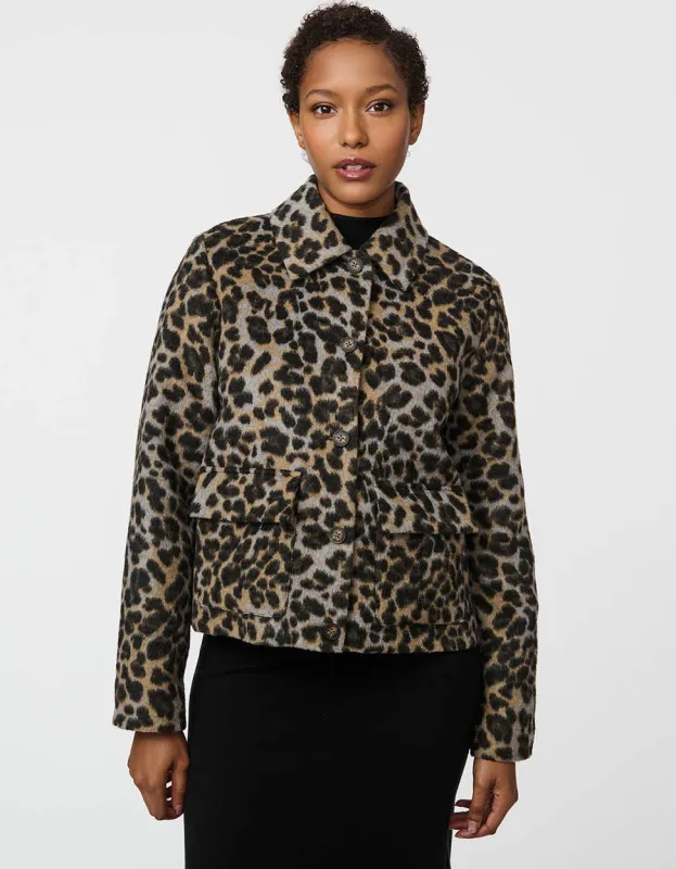 Monroe Leopard Print Jacket sold by Bernardo