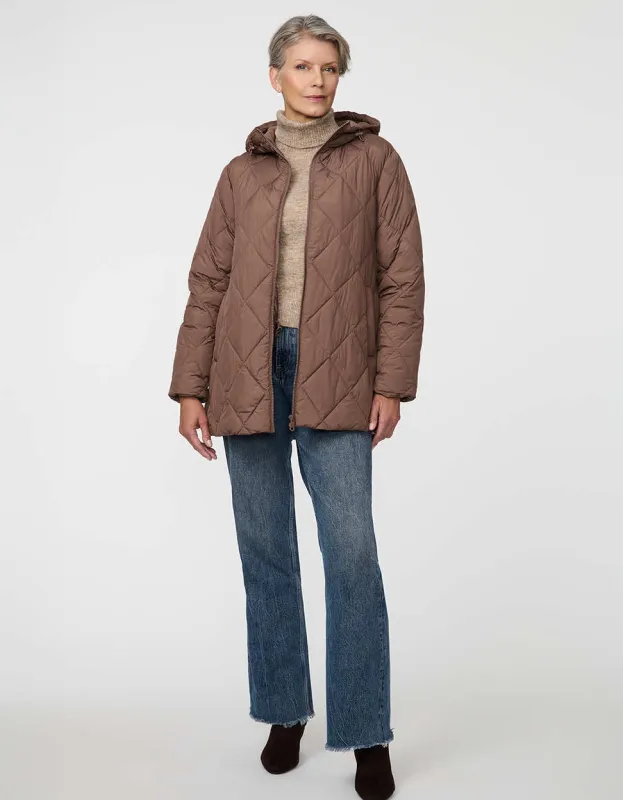 Avery Quilted Puffer Jacket sold by Bernardo