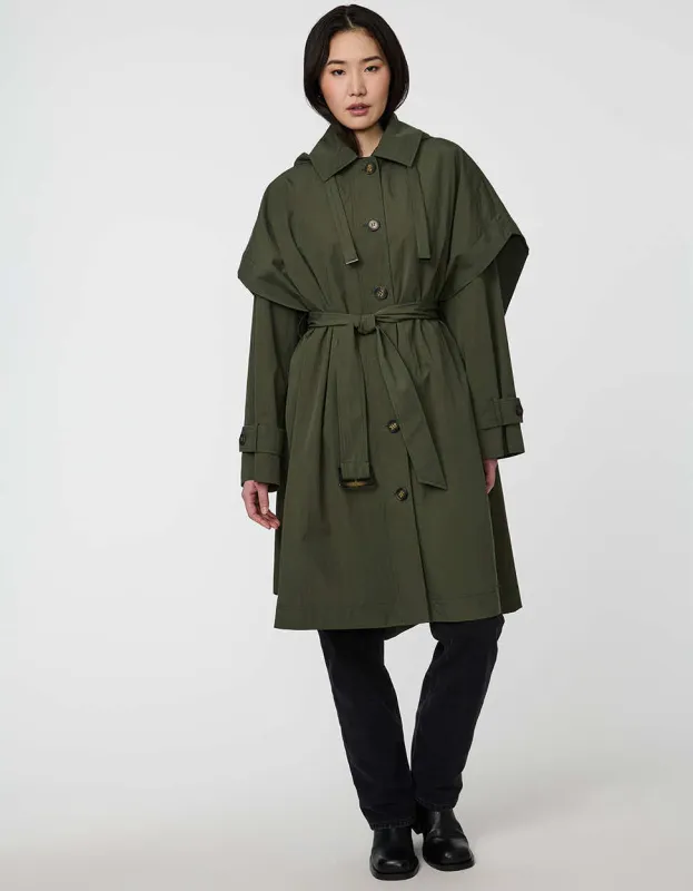 Hawthorne 3-in-1 Cape Trench Coat sold by Bernardo