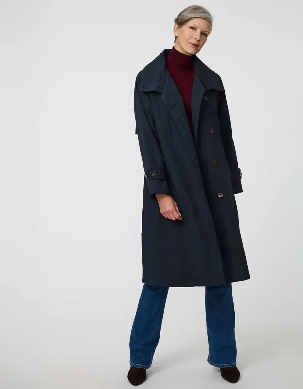 Arden Funnel Collar Trench Coat sold by Bernardo