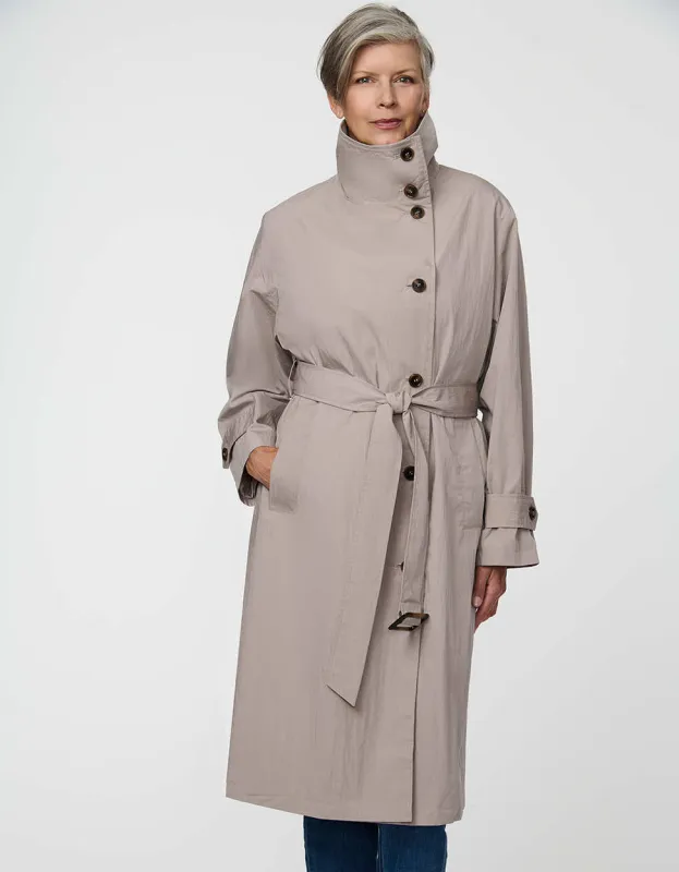 Arden Funnel Collar Trench Coat sold by Bernardo
