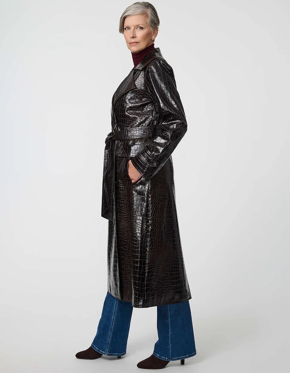 Carrington Embossed Croc Trench sold by Bernardo product image thumbnail 4
