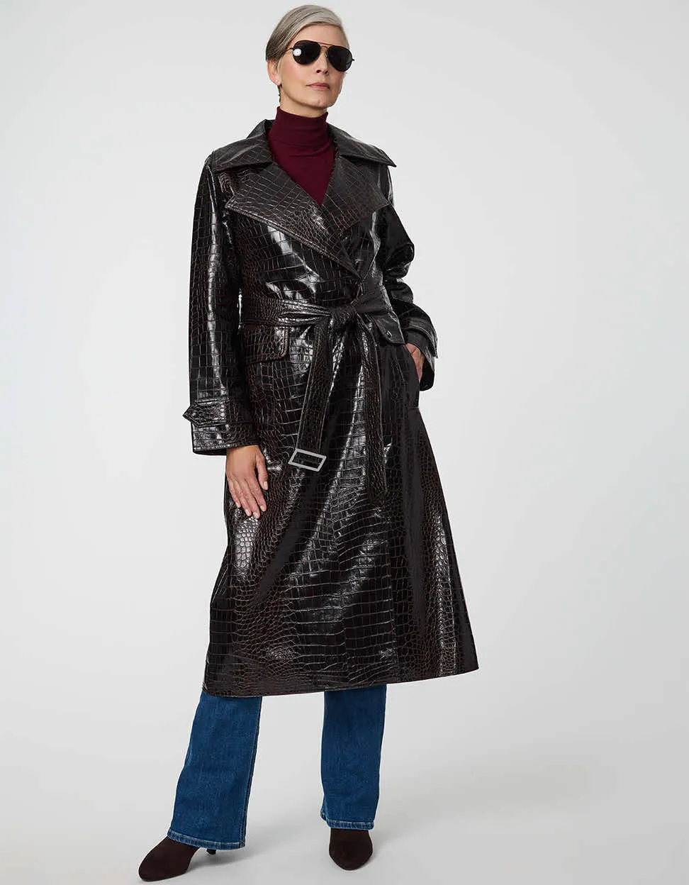 Carrington Embossed Croc Trench sold by Bernardo product image thumbnail 3