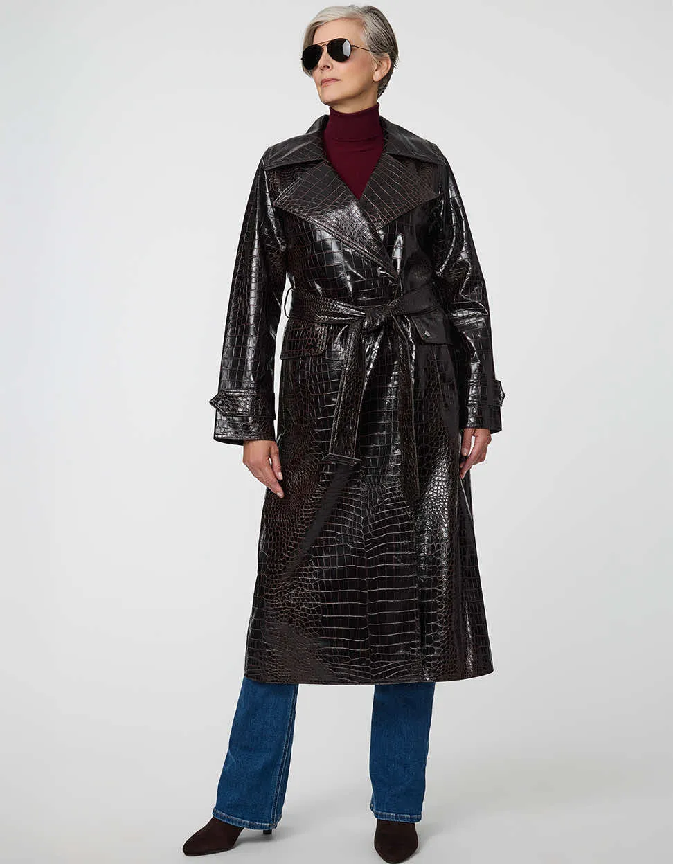 Carrington Embossed Croc Trench sold by Bernardo product image thumbnail 2