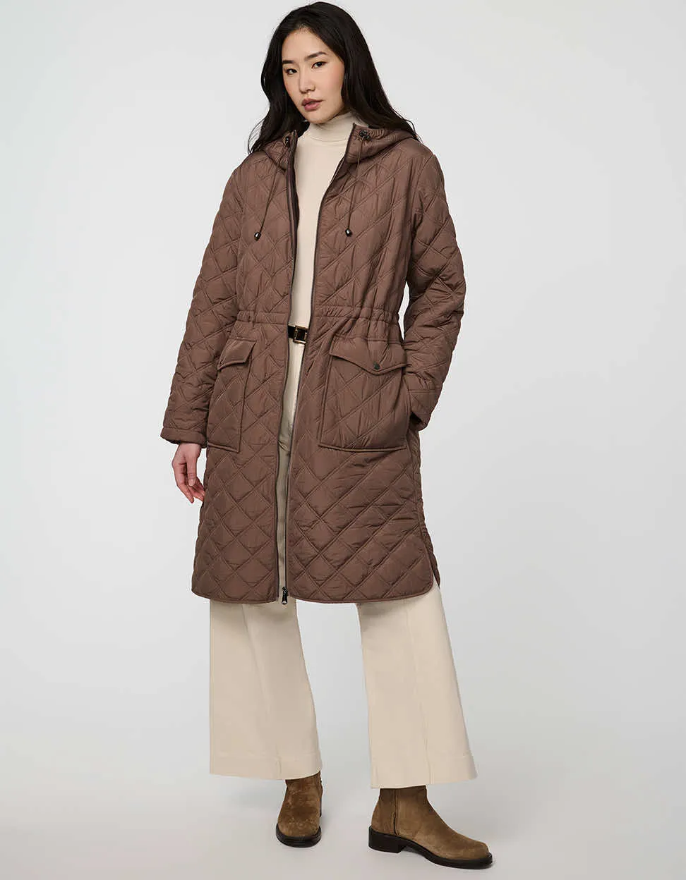 Ellington Quilted Puffer Coat sold by Bernardo