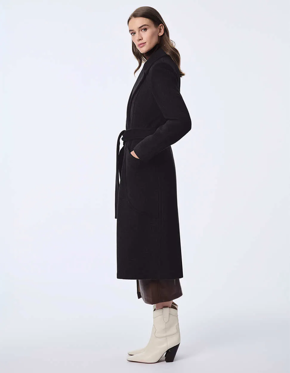 Soho Belted Wool Coat sold by Bernardo product image thumbnail 3