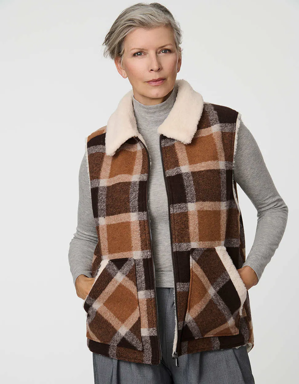 Danner Plaid Vest sold by Bernardo product image thumbnail 3