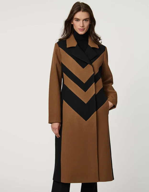Horizon Chevron Coat sold by Bernardo