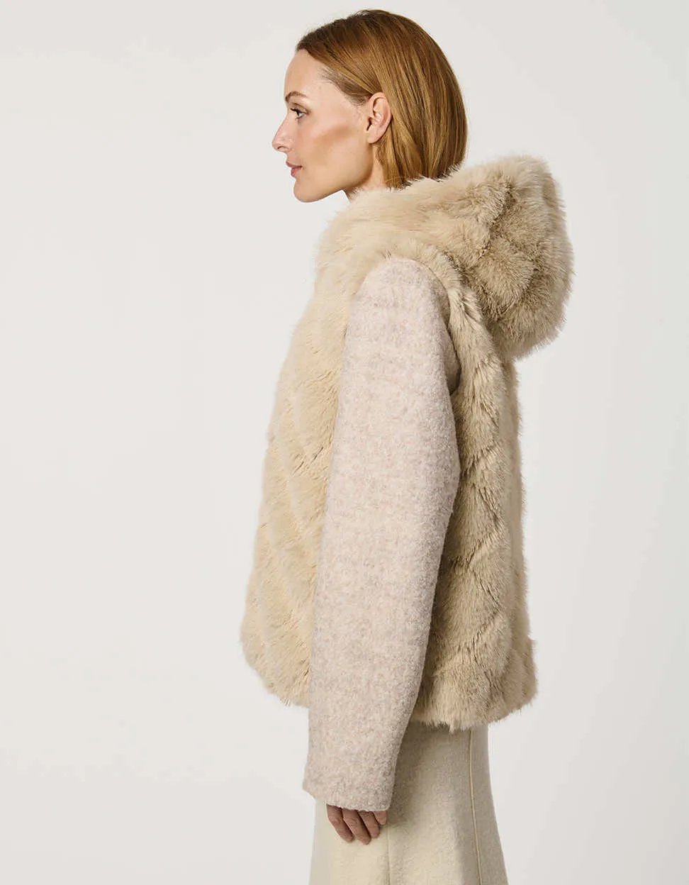 Darien Faux Fur Wool Combo Jacket sold by Bernardo product image thumbnail 5