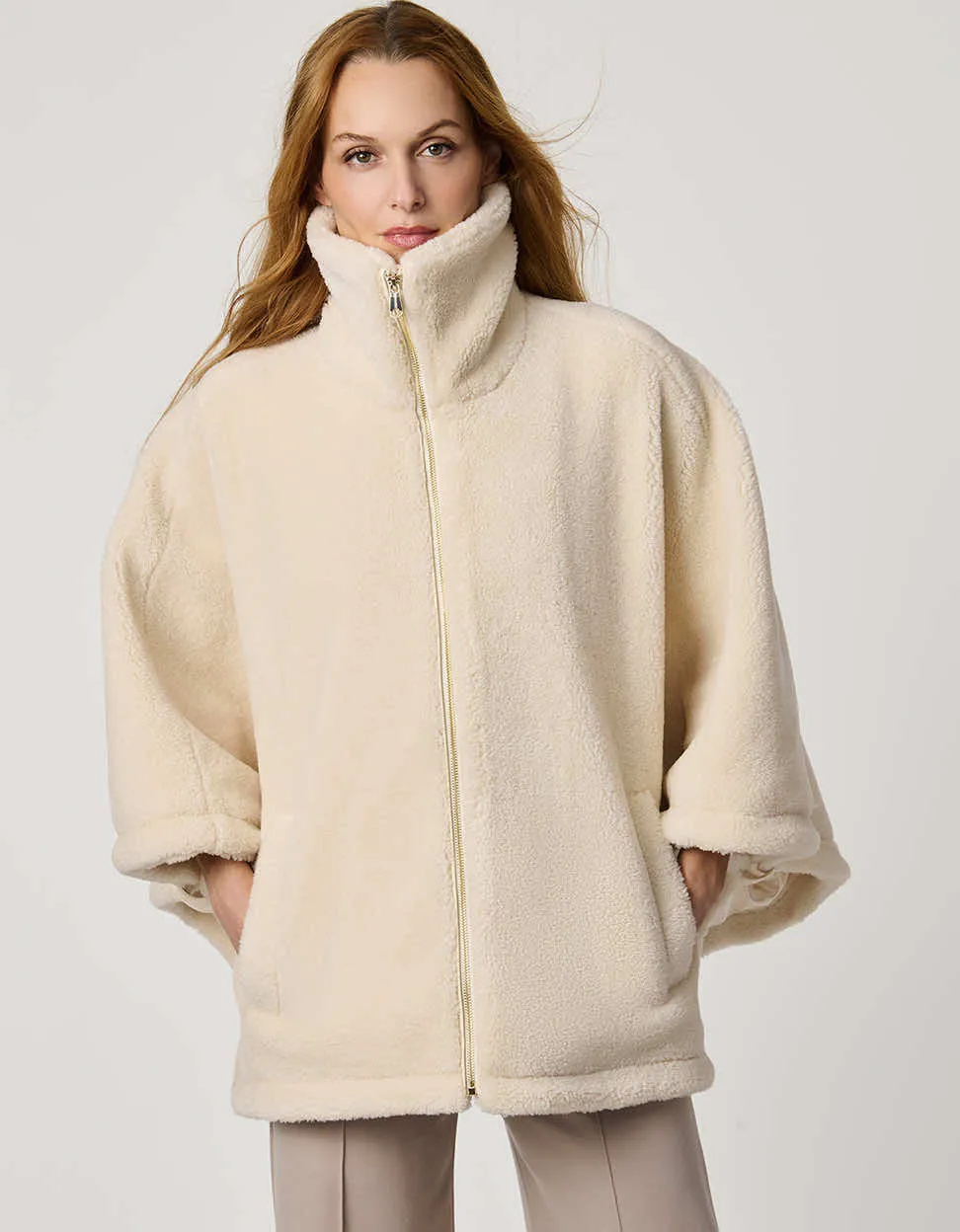 Calder Sherpa Poncho sold by Bernardo product image thumbnail 4