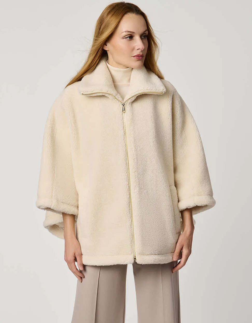 Calder Sherpa Poncho sold by Bernardo product image thumbnail 3