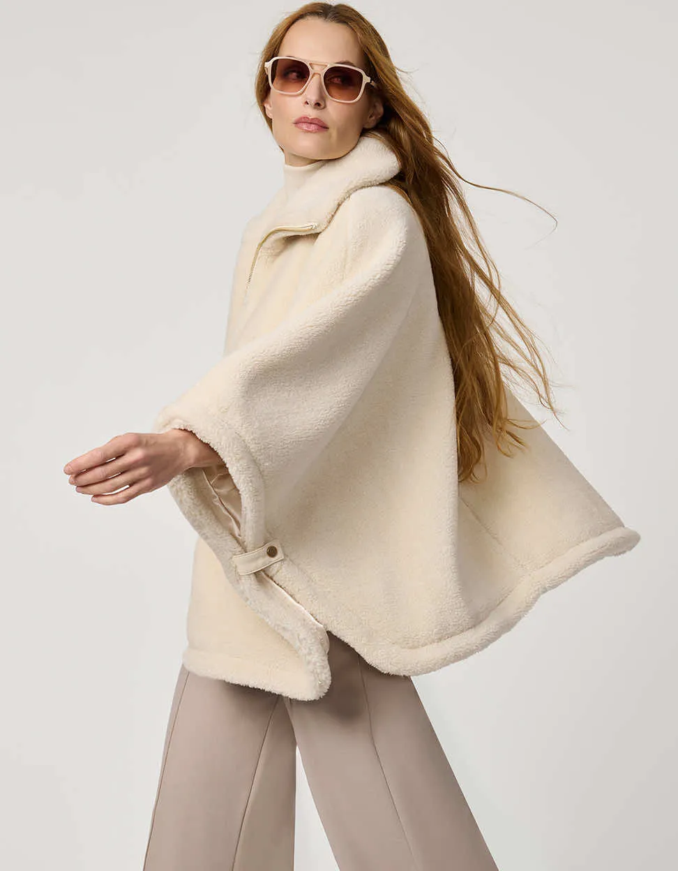 Calder Sherpa Poncho sold by Bernardo