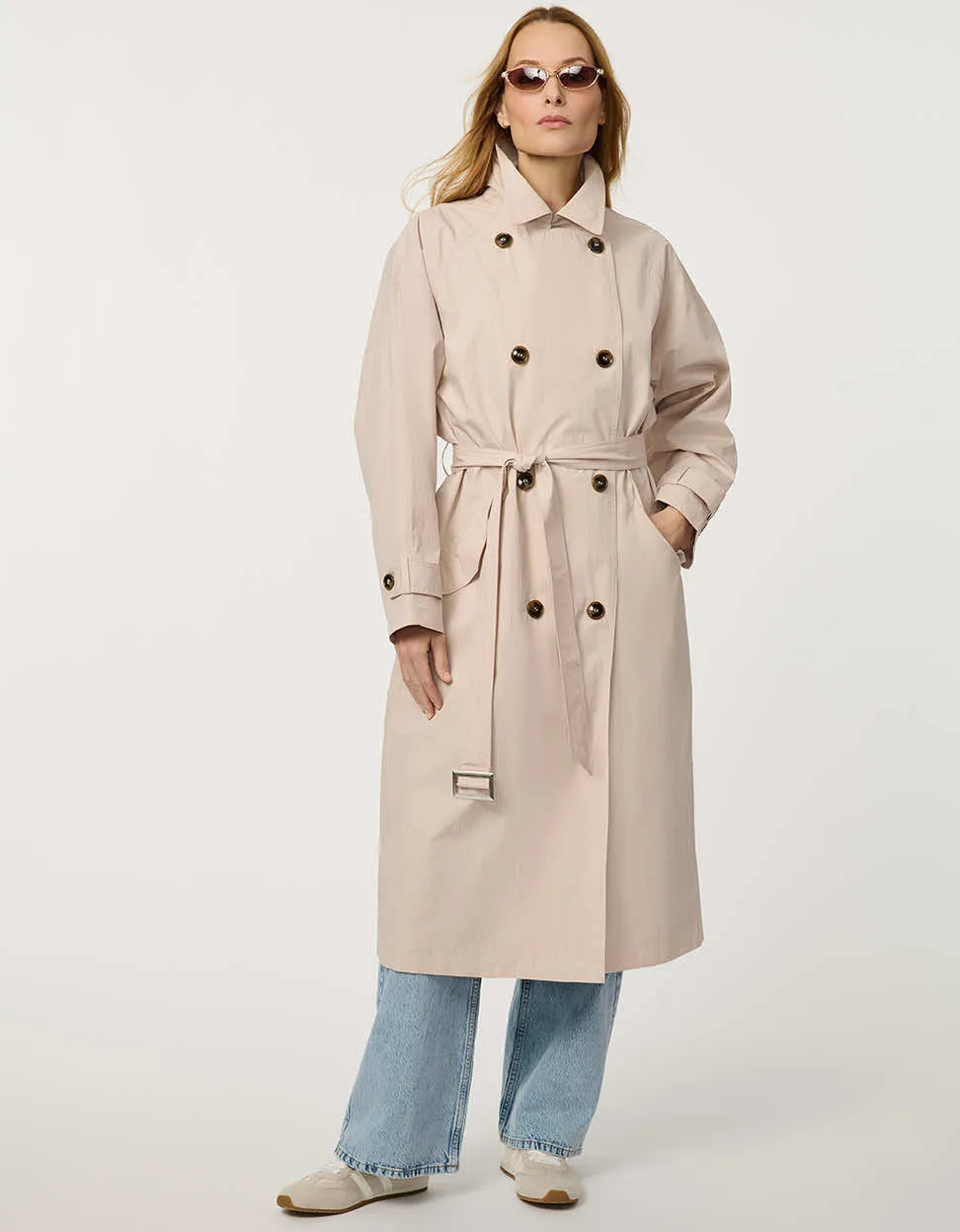 Belmont Double-Breasted Trench sold by Bernardo