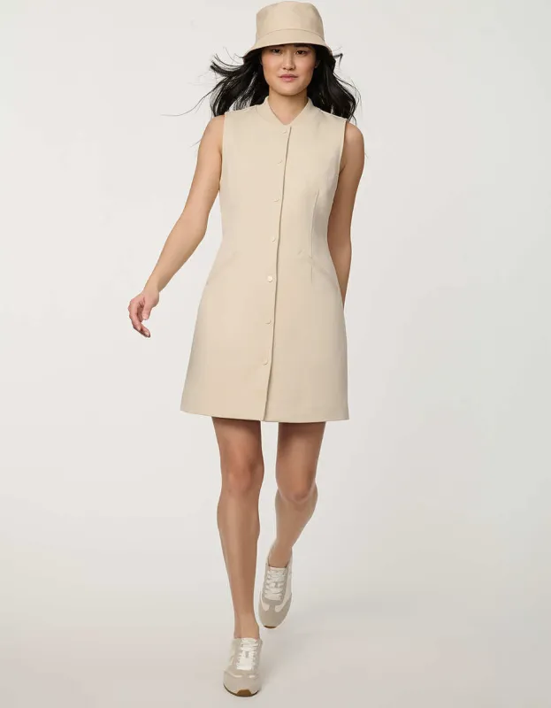 Modern Button Down Vest Dress made by Bernardo
