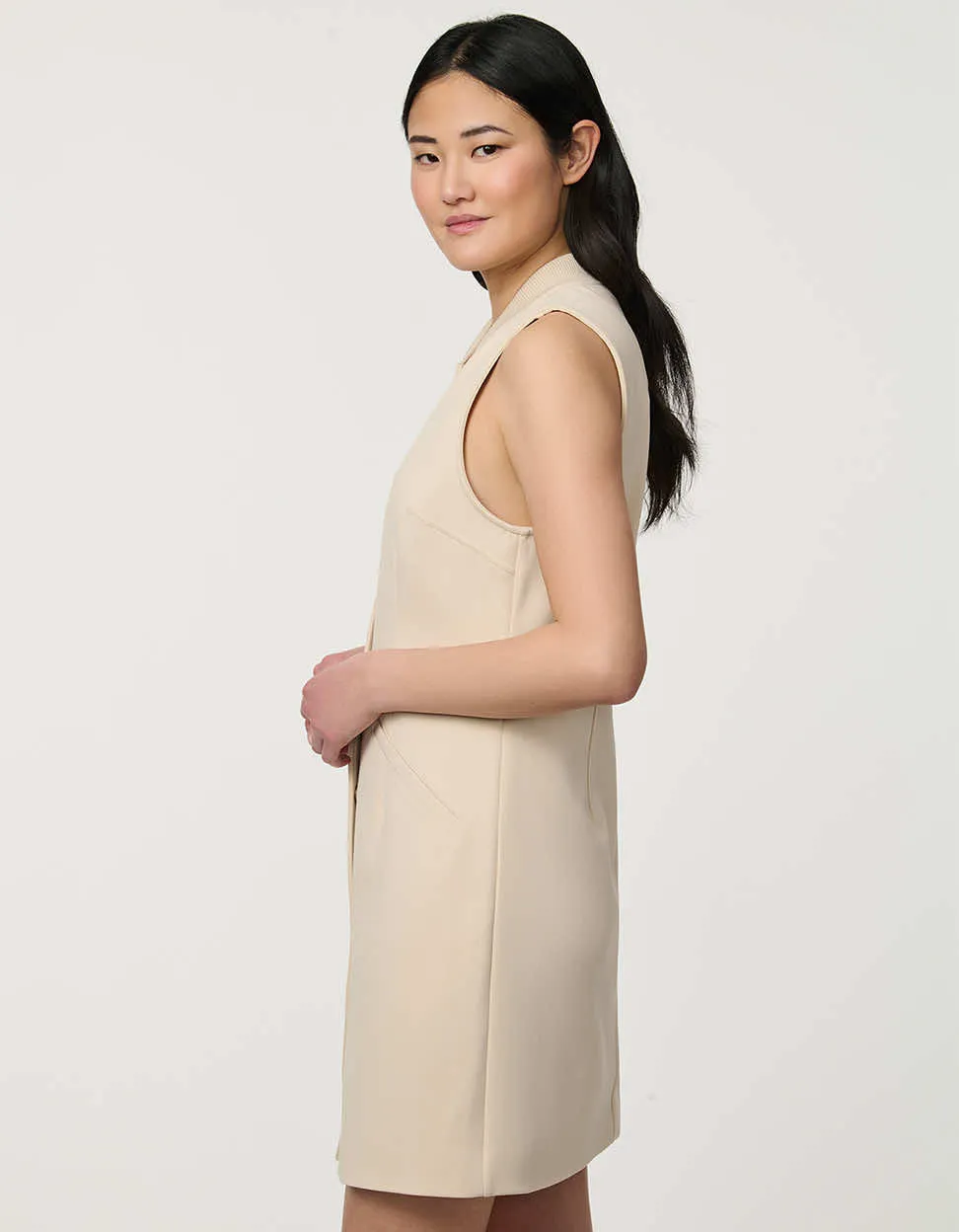 Modern Button Down Vest Dress sold by Bernardo product image thumbnail 5