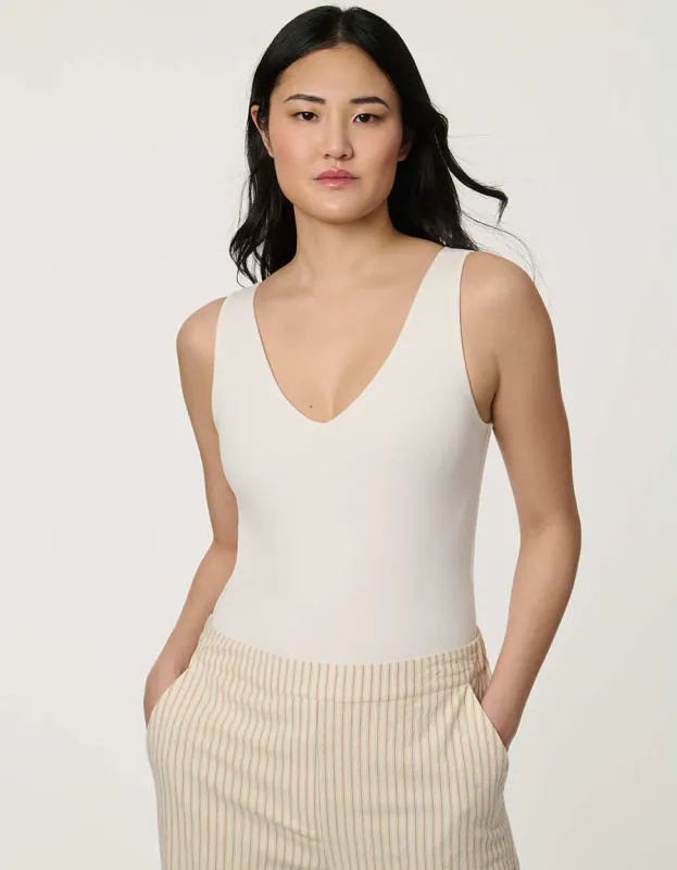 Jersey V-Neck Bodysuit made by Bernardo
