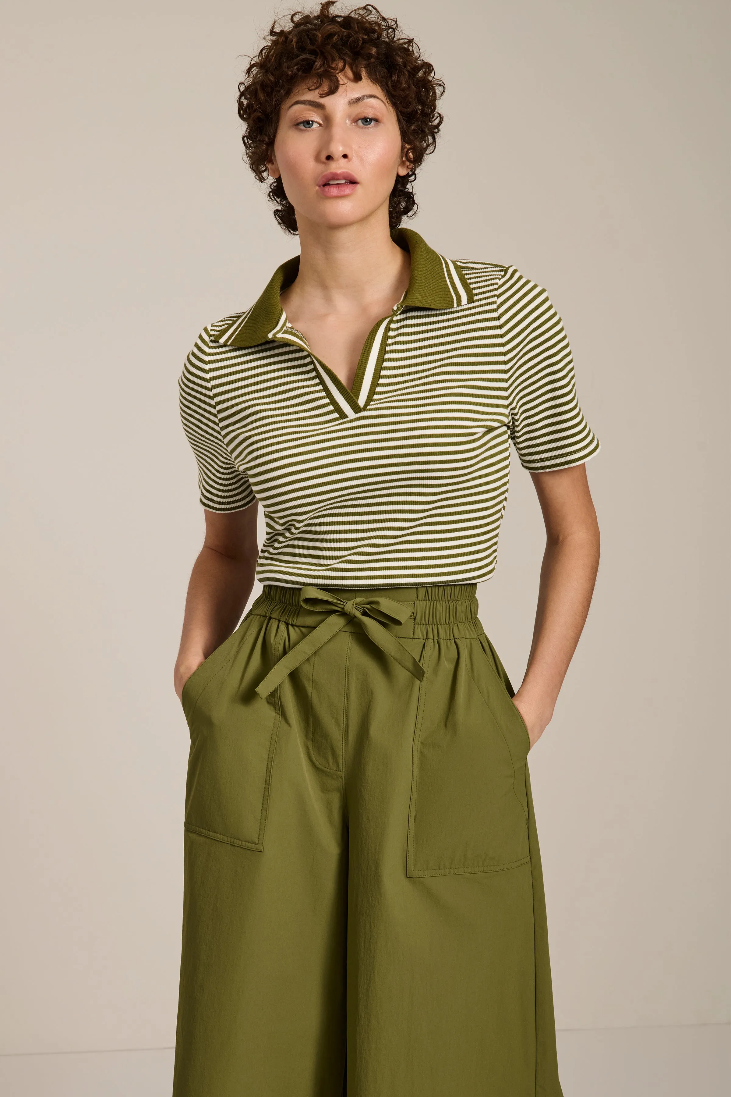 Striped Short Sleeve Polo sold by Bernardo product image thumbnail 2