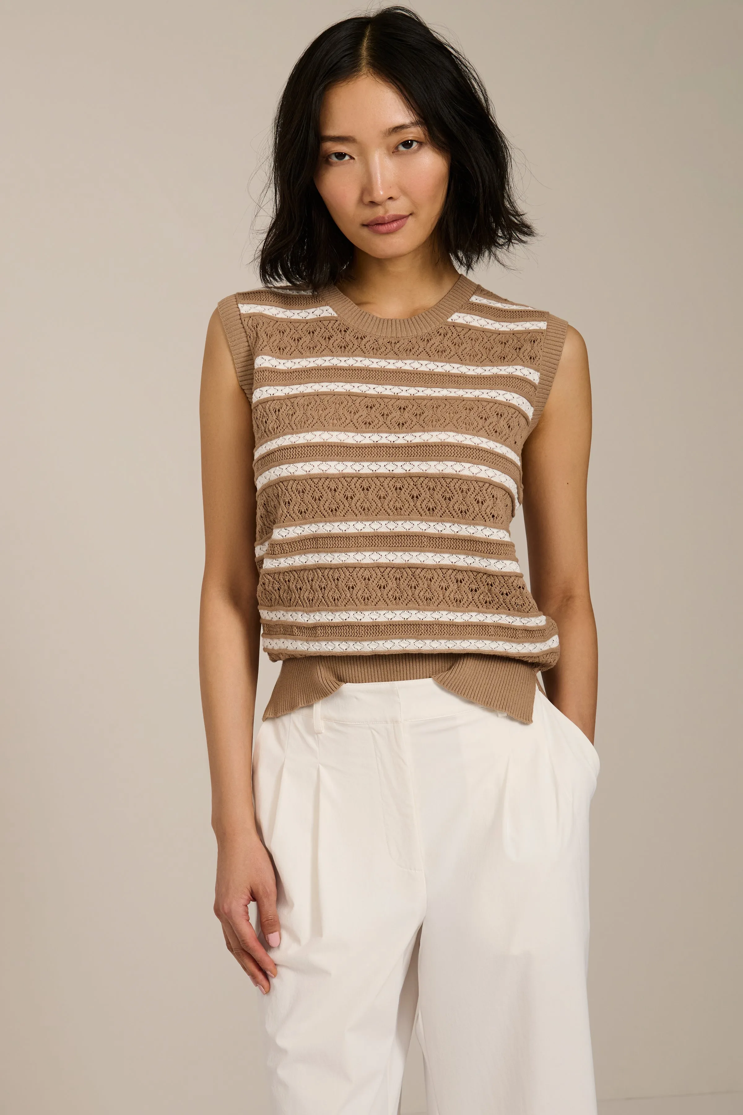 Striped Knit Top sold by Bernardo