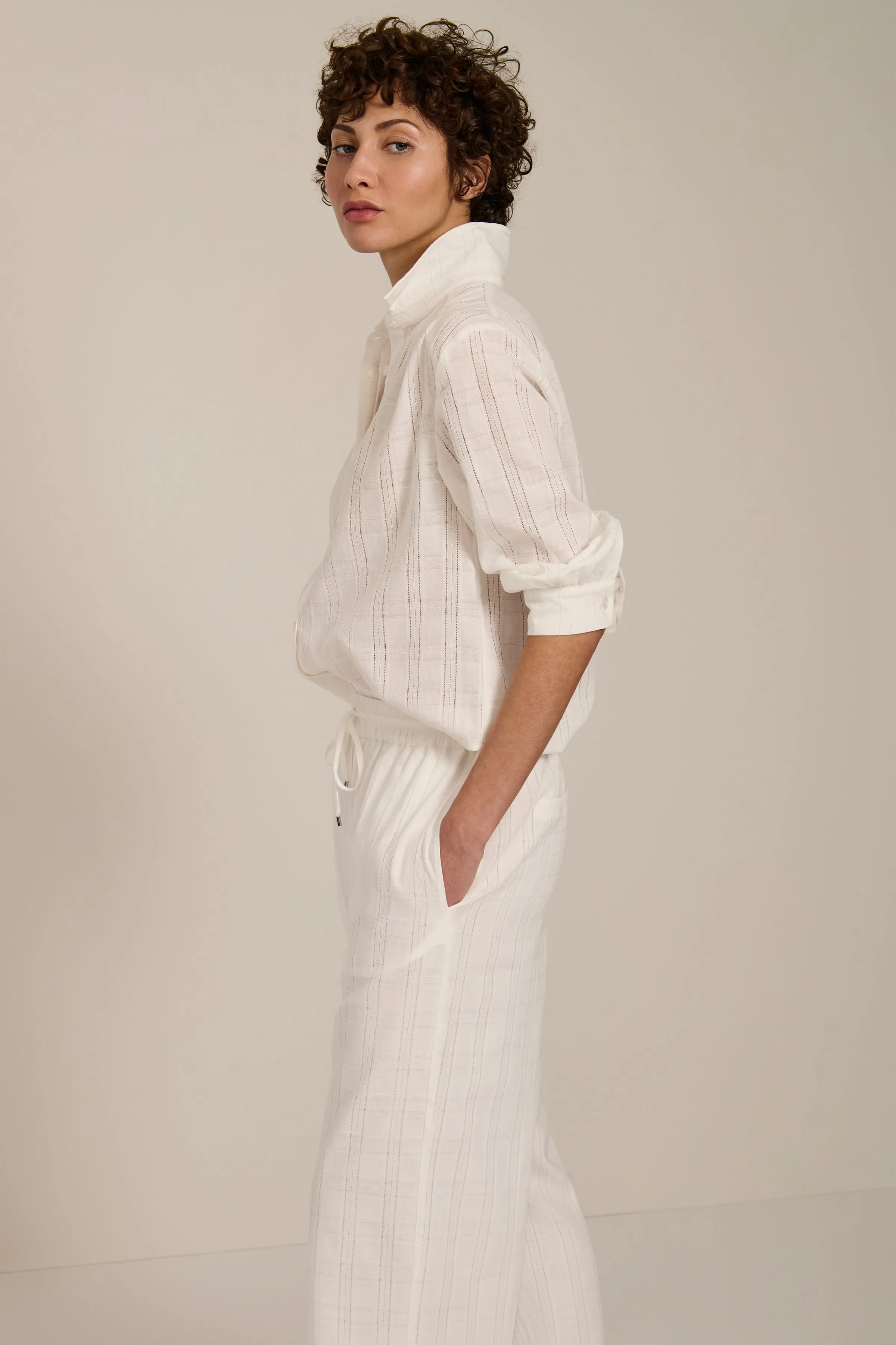 Balloon Sleeve Button Up Shirt sold by Bernardo product image thumbnail 3