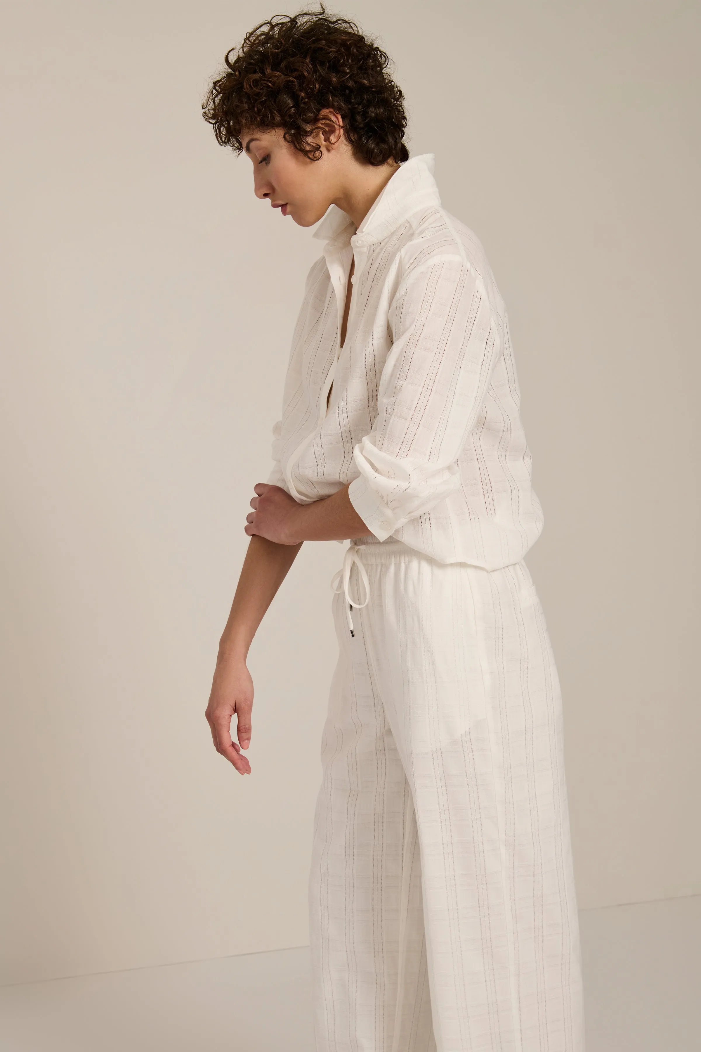 Balloon Sleeve Button Up Shirt sold by Bernardo product image thumbnail 4