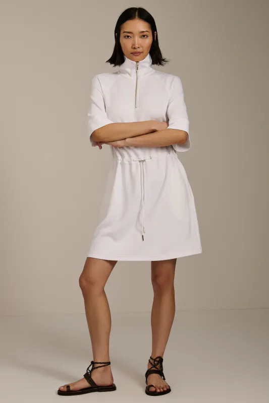 Quarter Zip Dress with Drawcord made by Bernardo