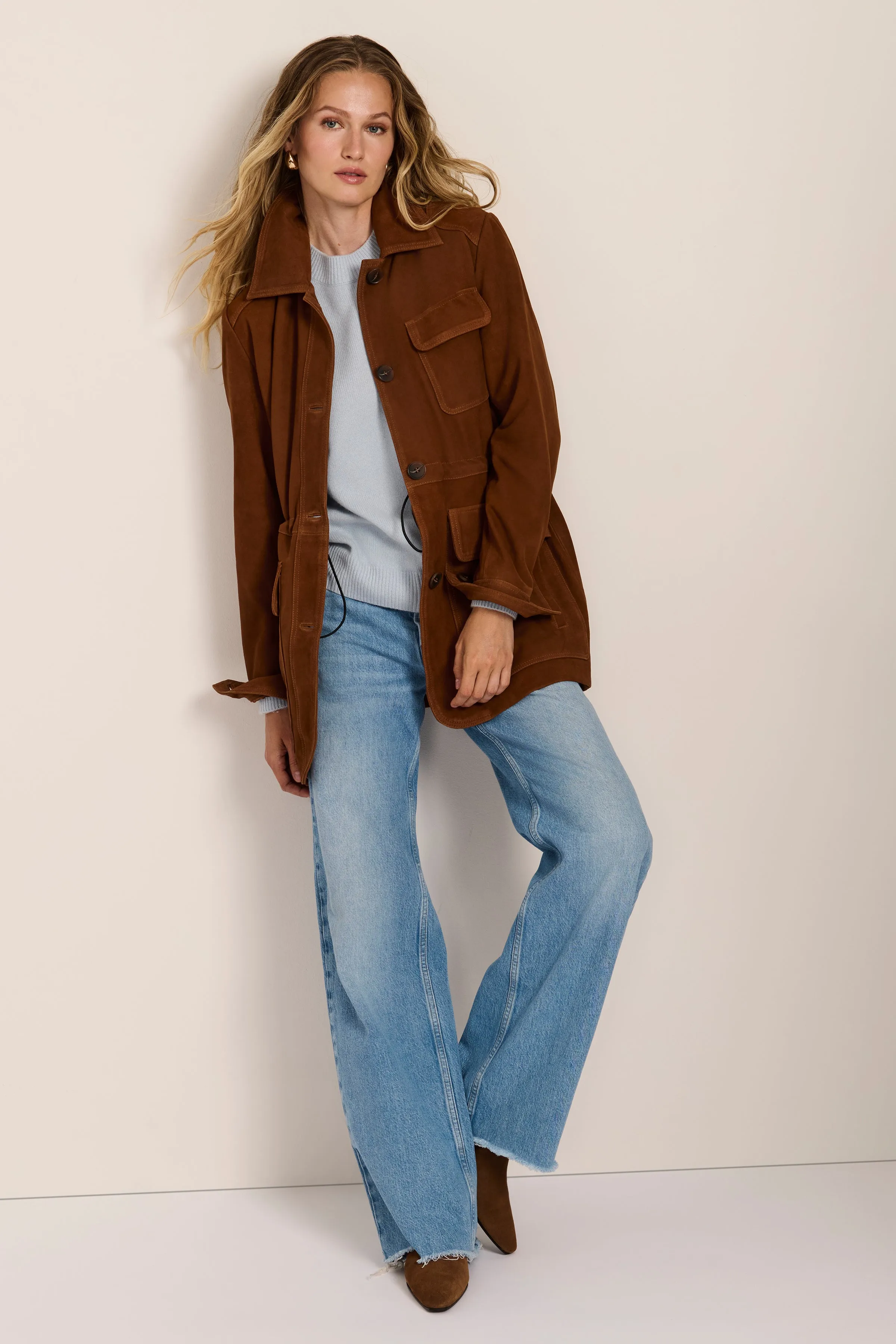 Charlton Suede Safari Jacket sold by Bernardo product image thumbnail 2