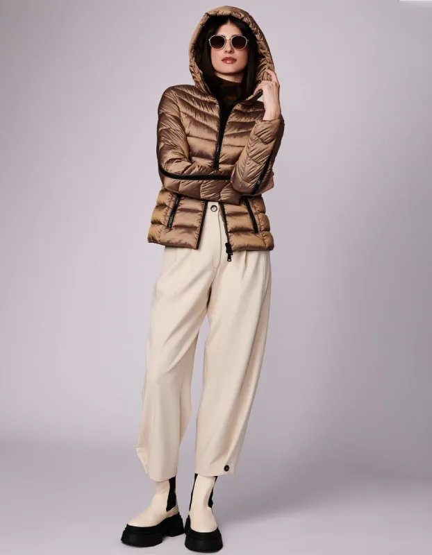 Metallic Zip Around Funnel Puffer sold by Bernardo