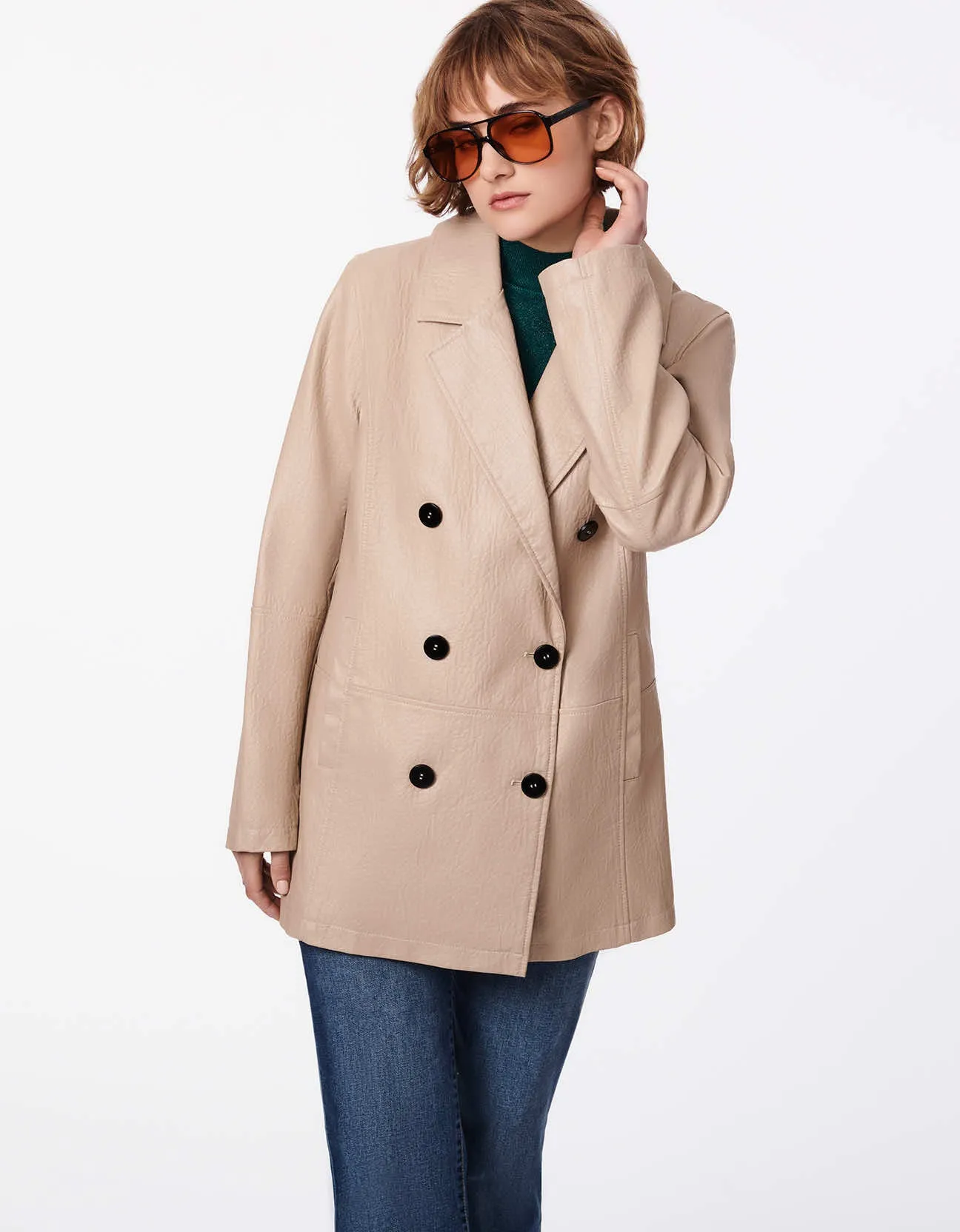 Relaxed Blazer Textured Vegan Jacket sold by Bernardo product image thumbnail 2