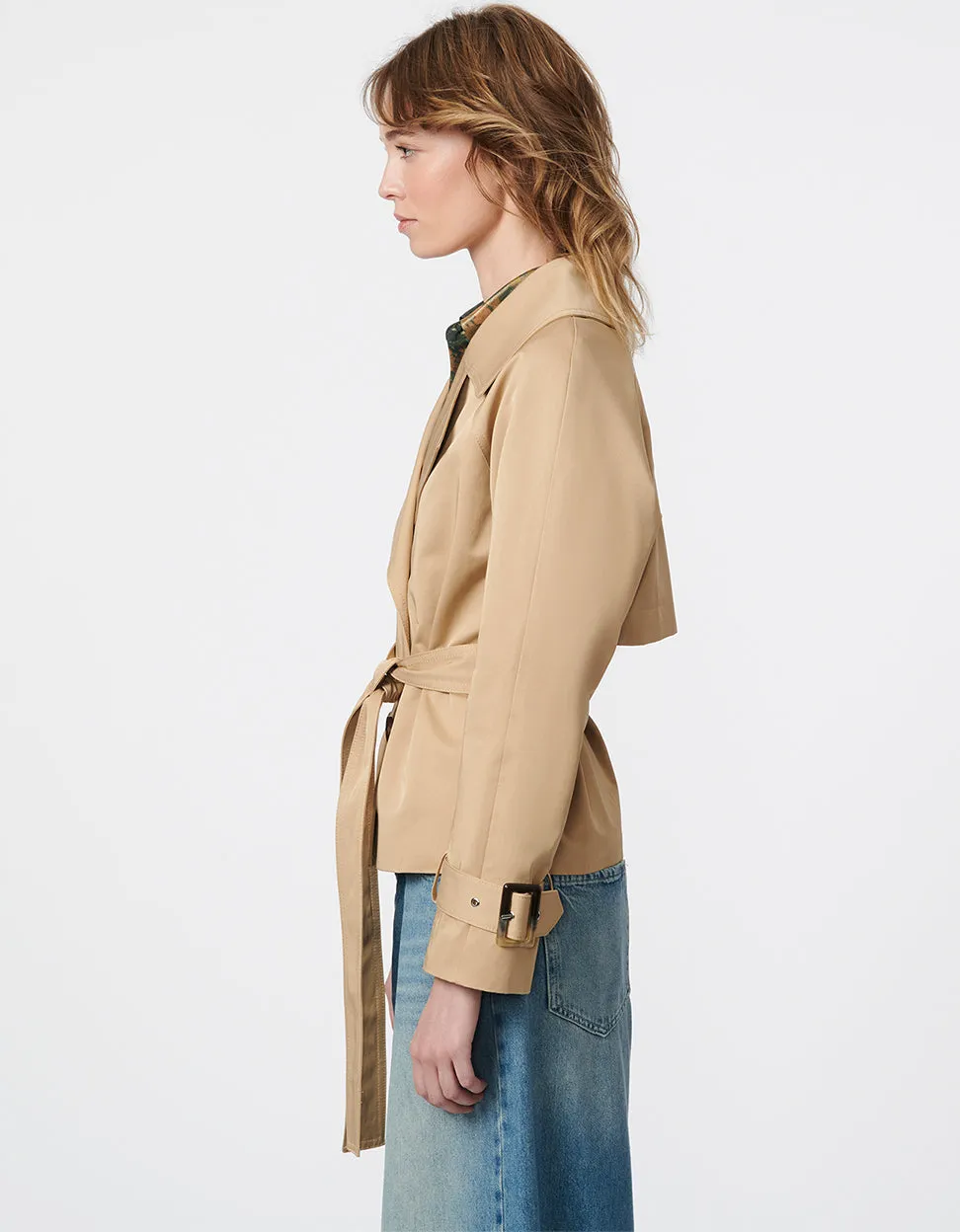 Cropped Classic Trench Coat sold by Bernardo product image thumbnail 3