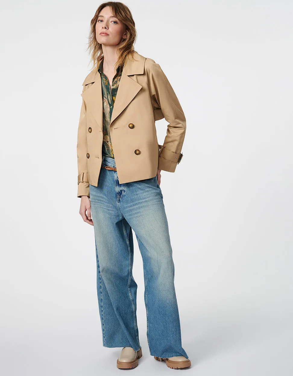 Cropped Classic Trench Coat sold by Bernardo product image thumbnail 2