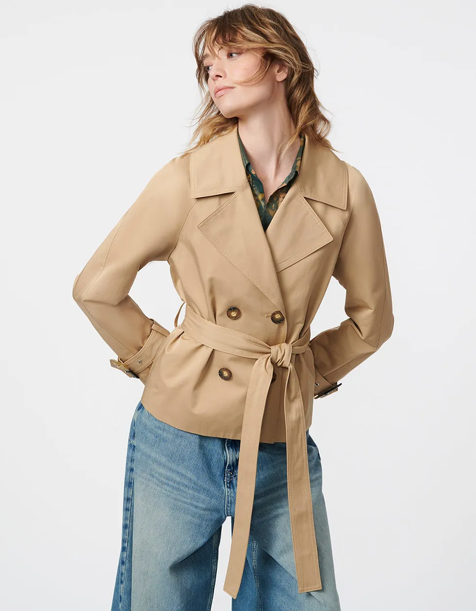 Cropped Classic Trench Coat sold by Bernardo