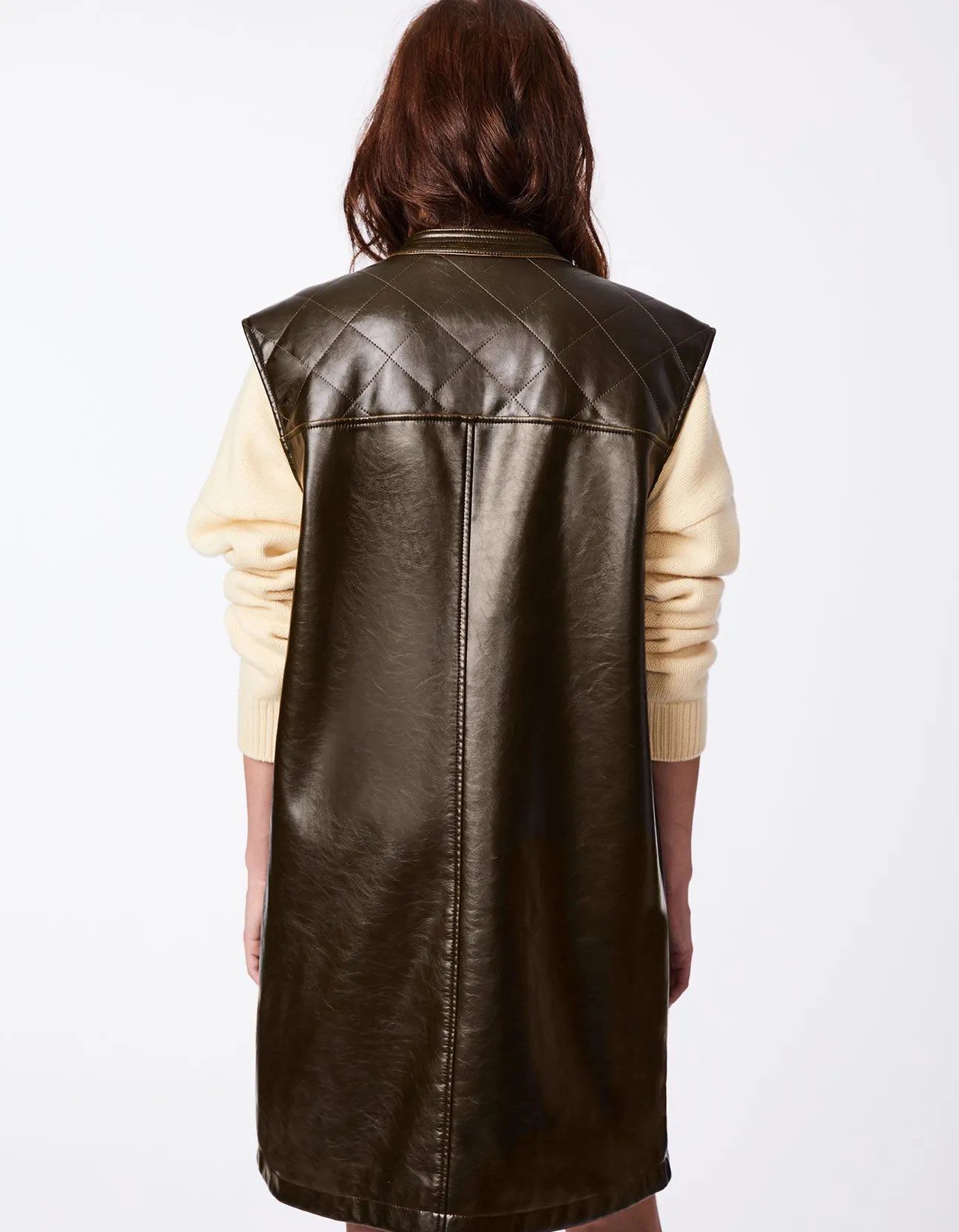 Vegan Leather Vest Coat sold by Bernardo product image thumbnail 3