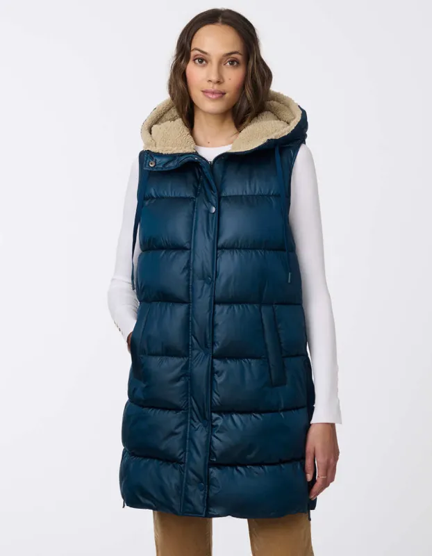 Summit Long Puffer Vest sold by Bernardo