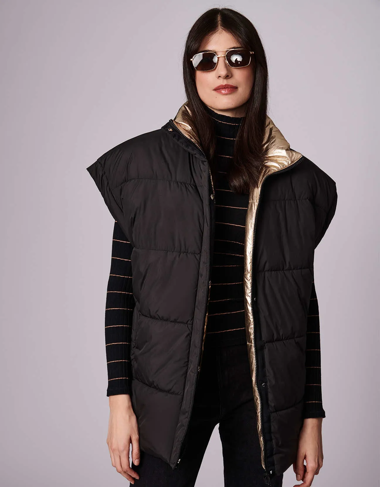 Chalet Chic Reversible Puffer Vest sold by Bernardo