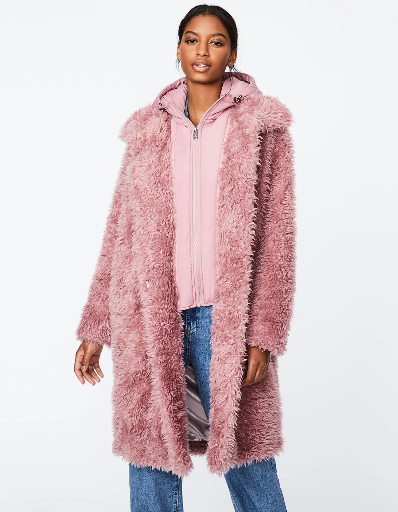 UNREAL SHAGGY FUR DOUBLE UP COAT sold by Bernardo
