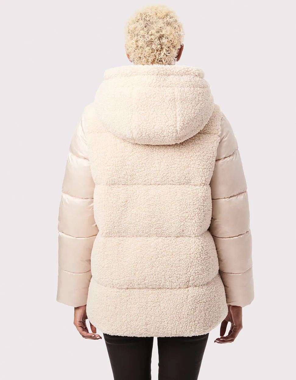 Cozy Combo Vegan Fur Puffer Jacket sold by Bernardo product image thumbnail 4