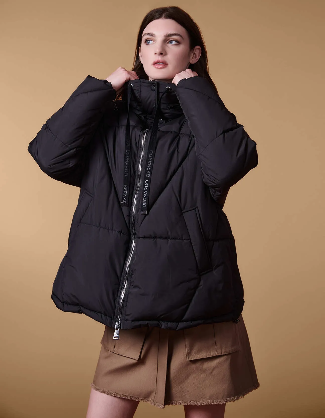 Boxy Chic Hooded Puffer Coat sold by Bernardo product image thumbnail 2
