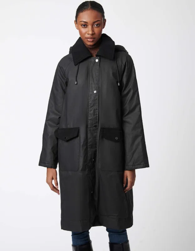 Urban Noir Wax Twill Coat sold by Bernardo