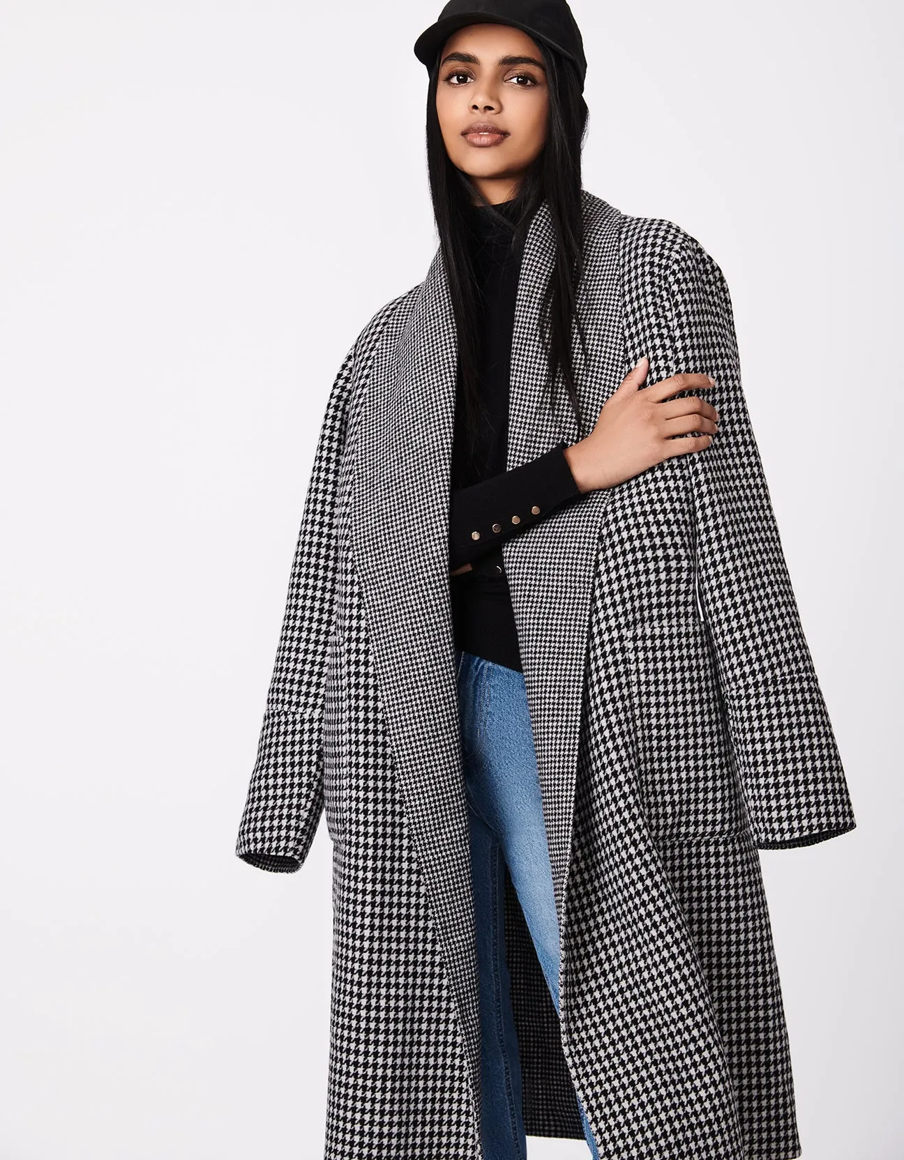 Metro Print-Mix Wool Coat sold by Bernardo product image thumbnail 2
