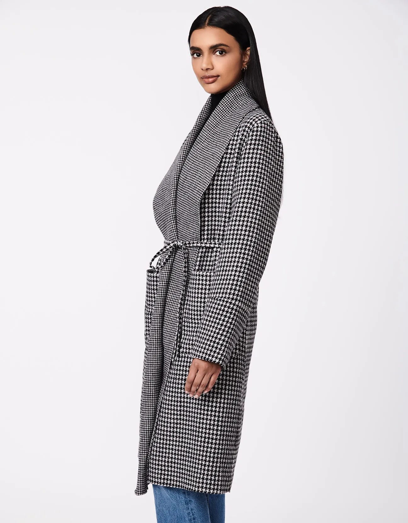 Metro Print-Mix Wool Coat sold by Bernardo product image thumbnail 3